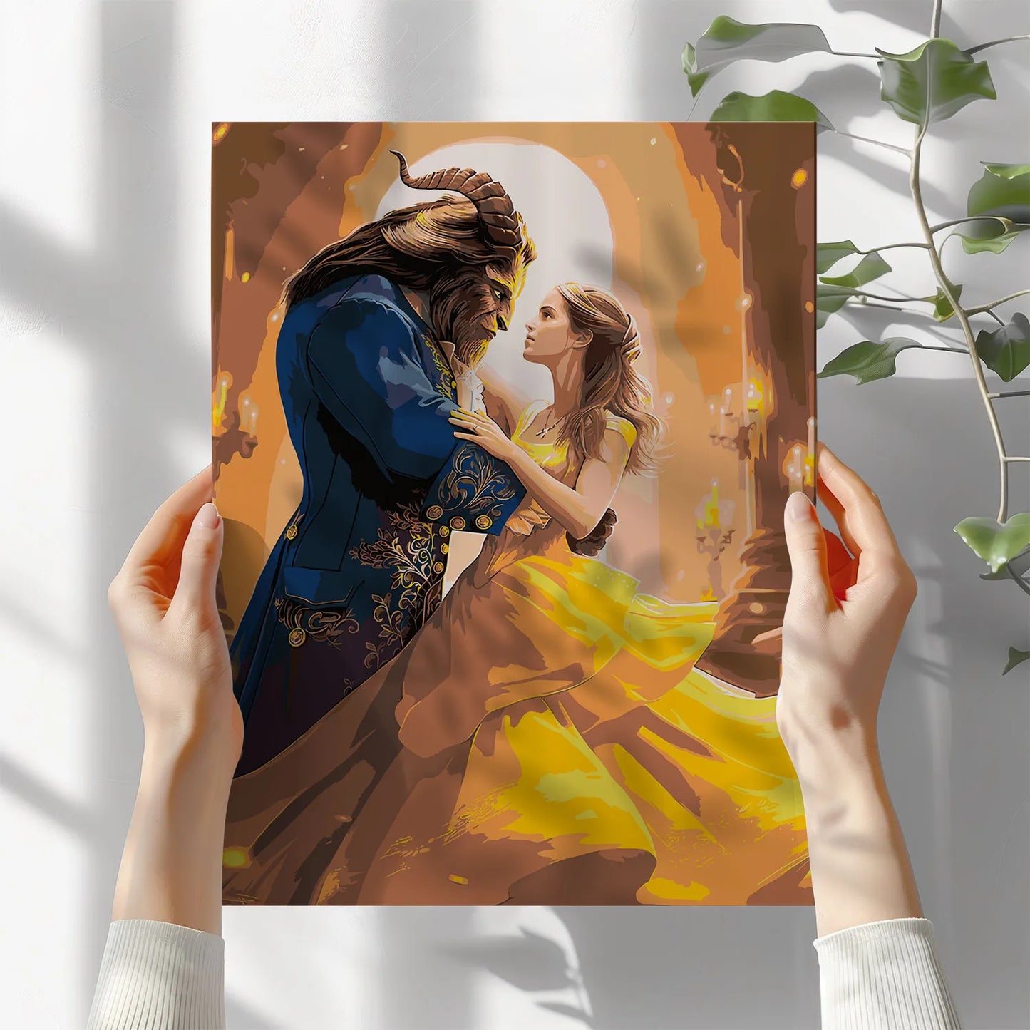 Obraz Po Numerach "Piękna i Bestia" – Malowanie po Numerach, Zestaw Artystyczny, Relaks i Sztuka DIY