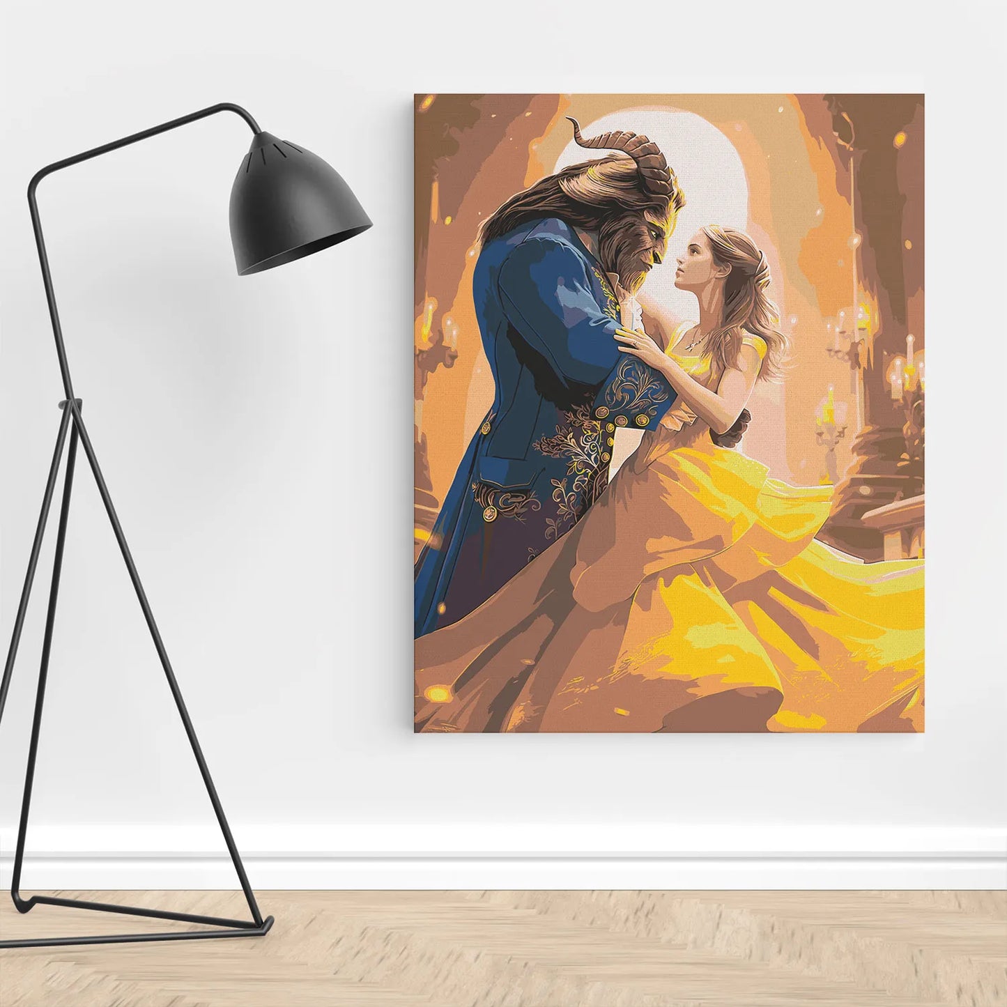 Obraz Po Numerach "Piękna i Bestia" – Malowanie po Numerach, Zestaw Artystyczny, Relaks i Sztuka DIY