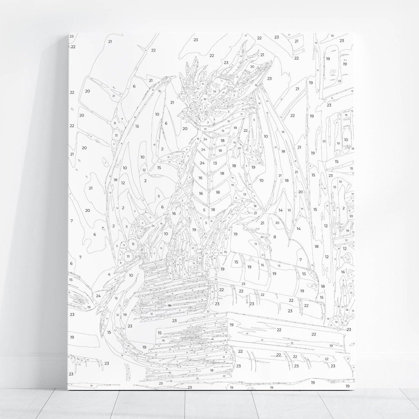 Obraz Po Numerach "Mądry Smok Bibliotekarz" – Malowanie po Numerach, Fantastyczne Klimaty i Magia Książek