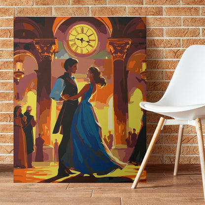 Obraz Po Numerach "Zatańczmy Jeszcze Raz" – Malowanie po Numerach, Romantyczna Scena i Balowy Klimat