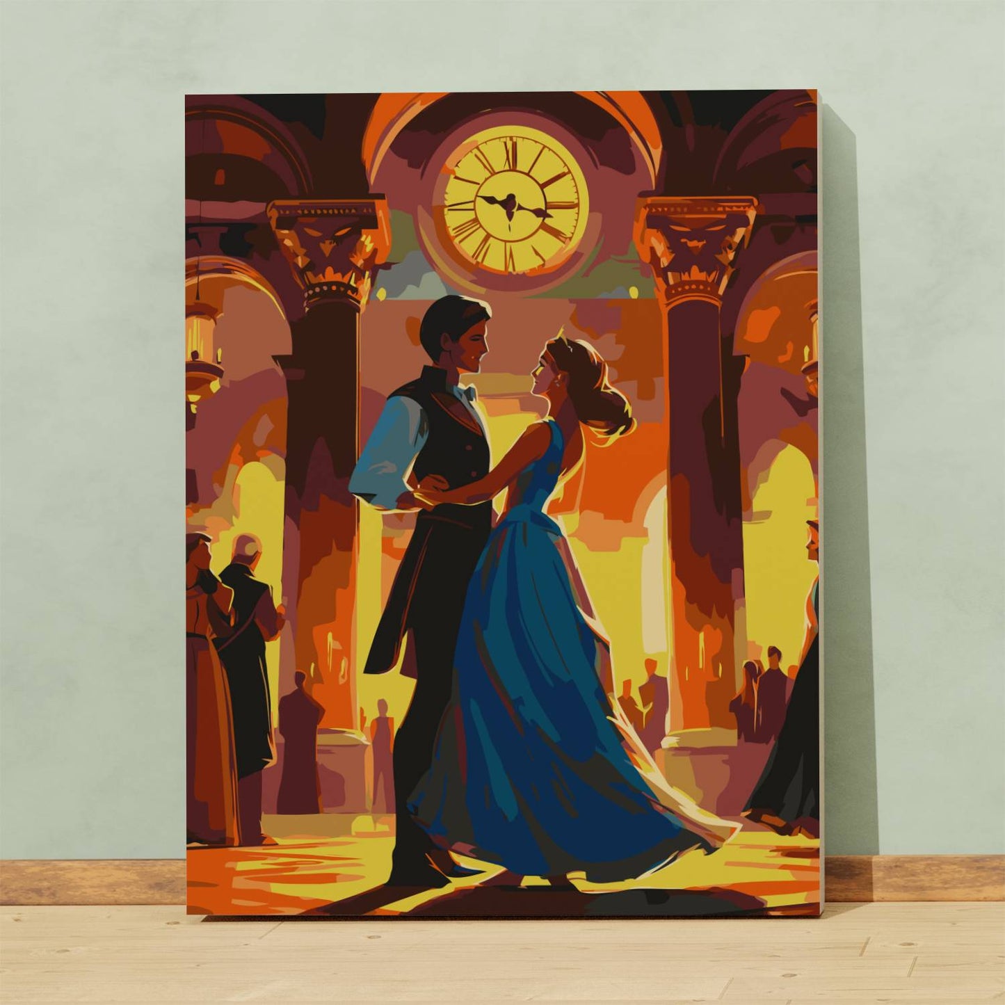 Obraz Po Numerach "Zatańczmy Jeszcze Raz" – Malowanie po Numerach, Romantyczna Scena i Balowy Klimat