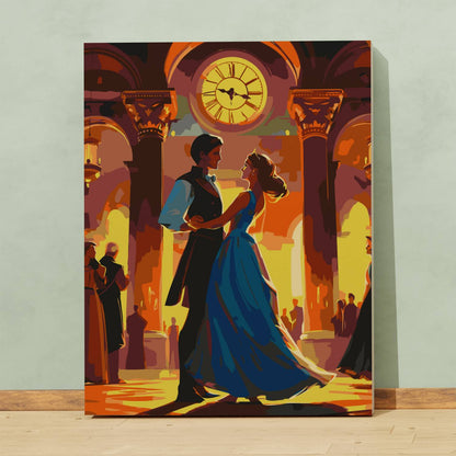 Obraz Po Numerach "Zatańczmy Jeszcze Raz" – Malowanie po Numerach, Romantyczna Scena i Balowy Klimat