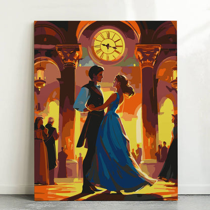 Obraz Po Numerach "Zatańczmy Jeszcze Raz" – Malowanie po Numerach, Romantyczna Scena i Balowy Klimat