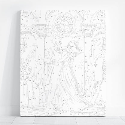 Obraz Po Numerach "Zatańczmy Jeszcze Raz" – Malowanie po Numerach, Romantyczna Scena i Balowy Klimat