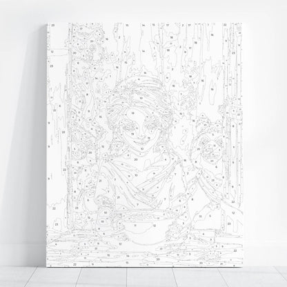 Obraz Po Numerach "Złotowłosa i Trzy Misie" – Malowanie po Numerach, Bajkowa Scena i Dziecięca Magia