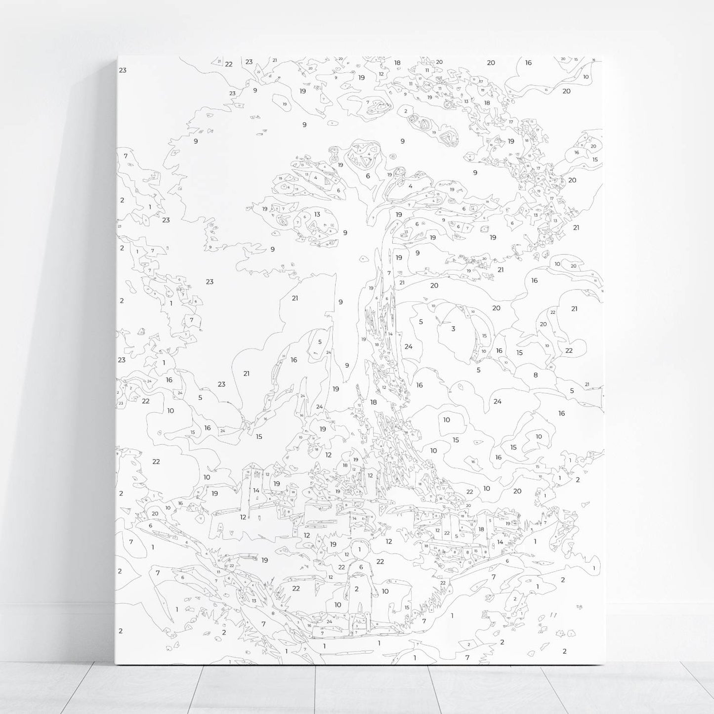 Obraz Po Numerach "Jaś i Magiczna Fasola" – Malowanie po Numerach z Bajki, Drzewo do Nieba