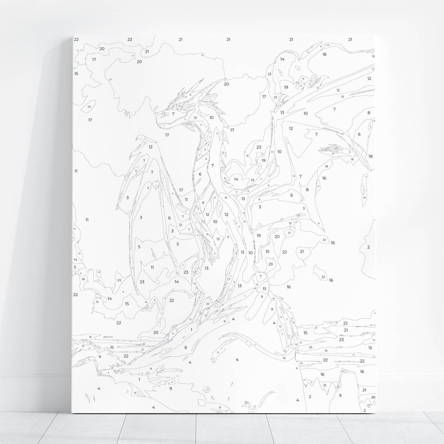 Obraz Po Numerach "Dumny Smok na Skale" – Majestatyczna Fantazja do Malowania