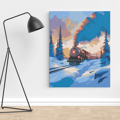 Obraz Po Numerach "Polar Express – Zimowy Pociąg do Krainy Magii" – Idealny na Długie Wieczory