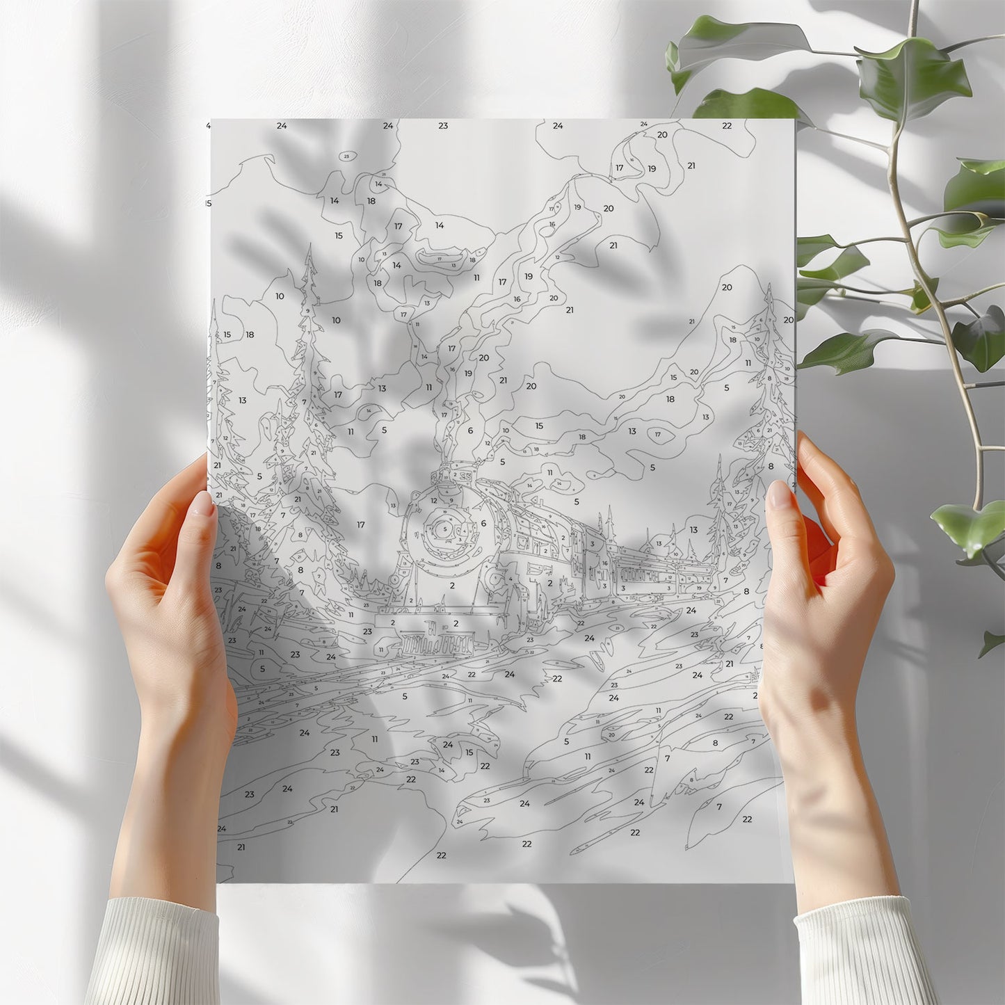 Obraz Po Numerach "Polar Express – Zimowy Pociąg do Krainy Magii" – Idealny na Długie Wieczory