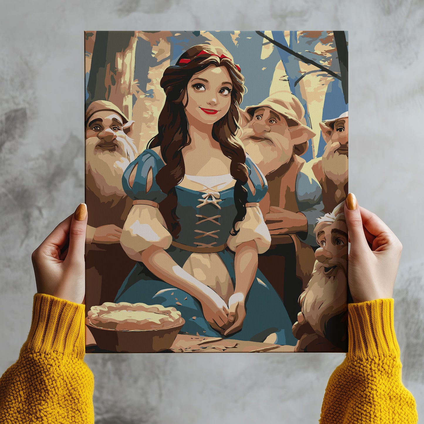 Obraz Po Numerach "Królewna Śnieżka i Siedmiu Krasnoludków"