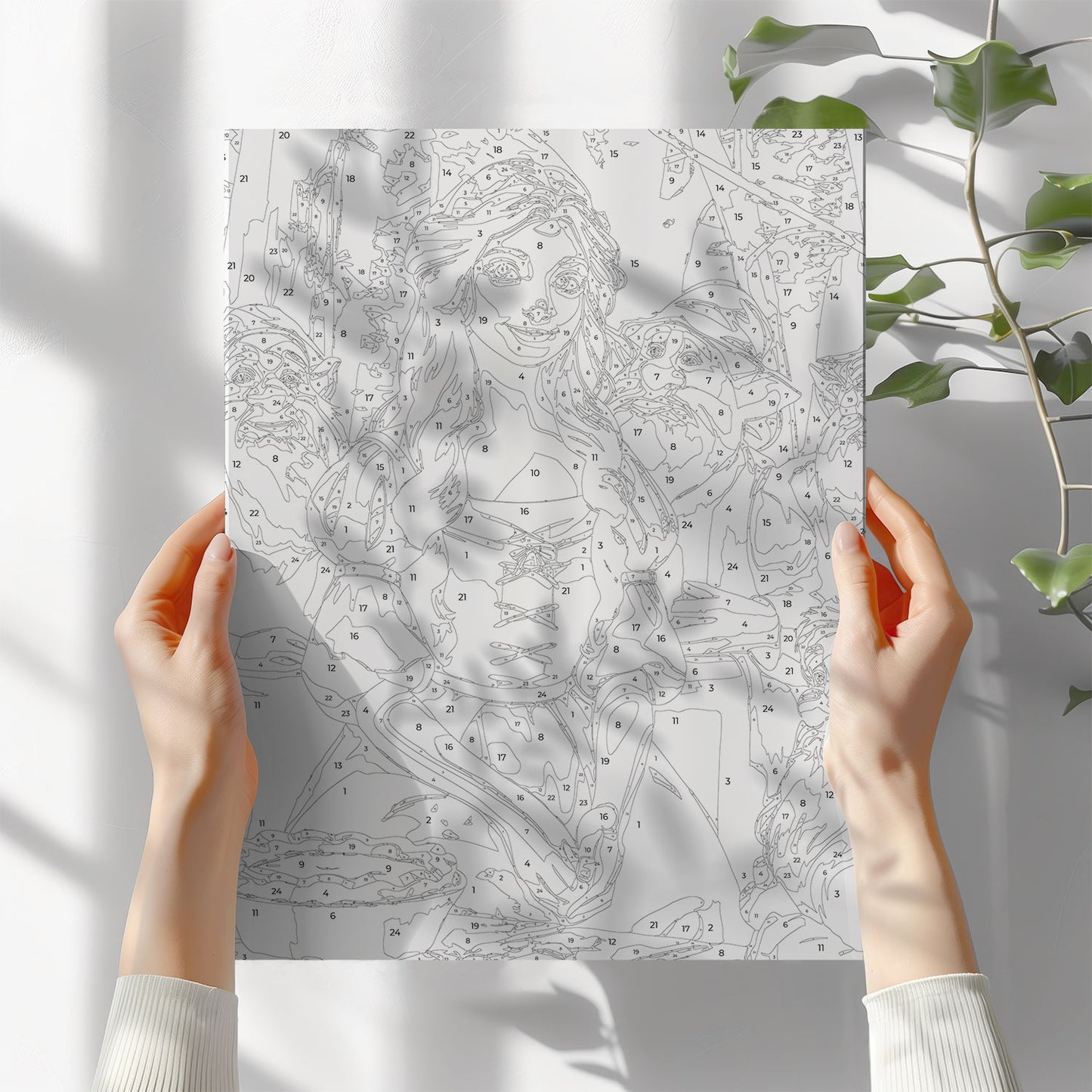 Obraz Po Numerach "Królewna Śnieżka i Siedmiu Krasnoludków"