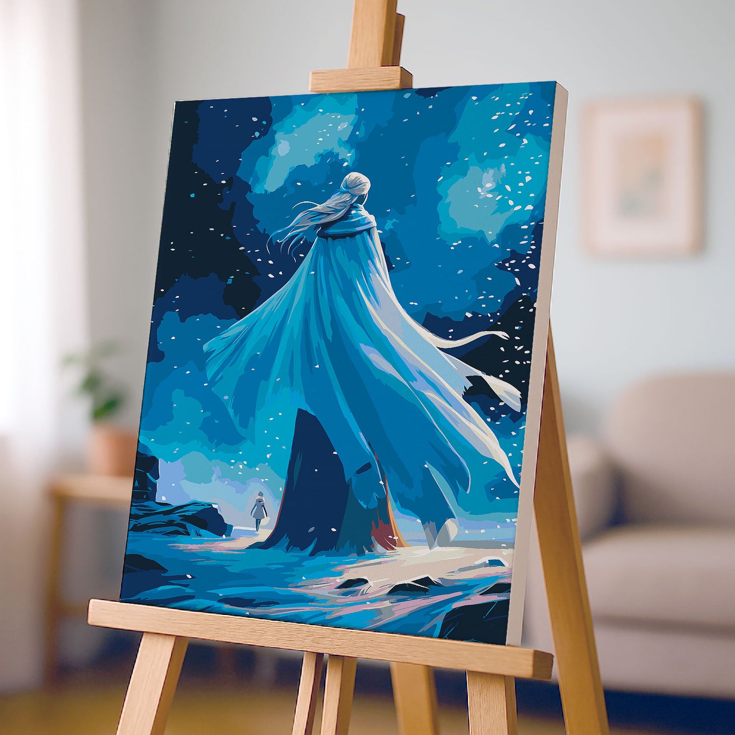 Obraz Po Numerach "Królowa Śniegu" – Baśniowa Zimowa Scena