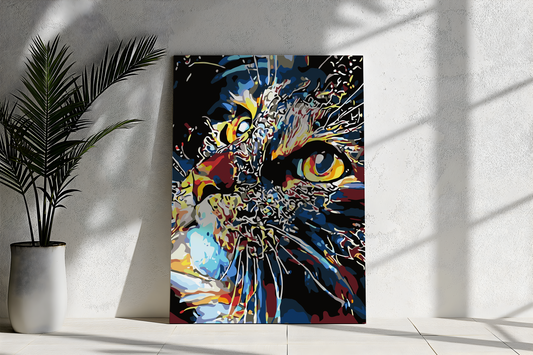 MALOWANIE PO NUMERACH Kot w Intensywnych Barwach