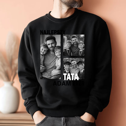 Koszulka dla taty ze zdjęciem – Najlepszy Tata Ever, personalizowany prezent na Dzień Ojca