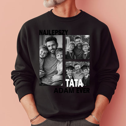 Koszulka dla taty ze zdjęciem – Najlepszy Tata Ever, personalizowany prezent na Dzień Ojca
