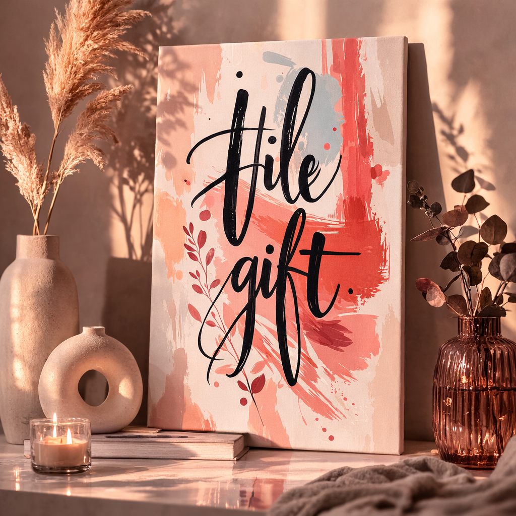 Malowanie po numerach „Life Gift” – Abstrakcyjny obraz DIY na płótnie, Zestaw do malowania