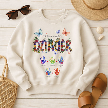 Dziadek - Tu kwitnie miłość, Personalizowany prezent z imionami wnuków