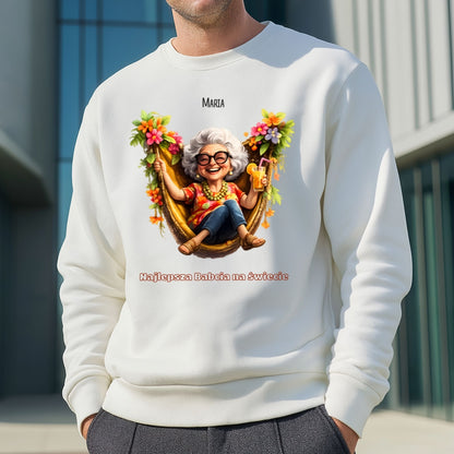 Personalizowana bluza Babcia z imieniem – Najlepsza Babcia na świecie - prezent rodzinny