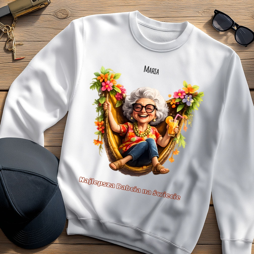 Personalizowana bluza Babcia z imieniem – Najlepsza Babcia na świecie - prezent rodzinny