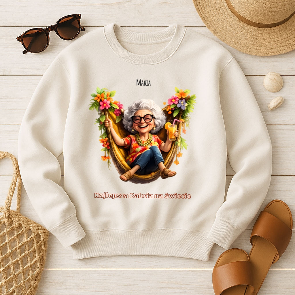 Personalizowana bluza Babcia z imieniem – Najlepsza Babcia na świecie - prezent rodzinny
