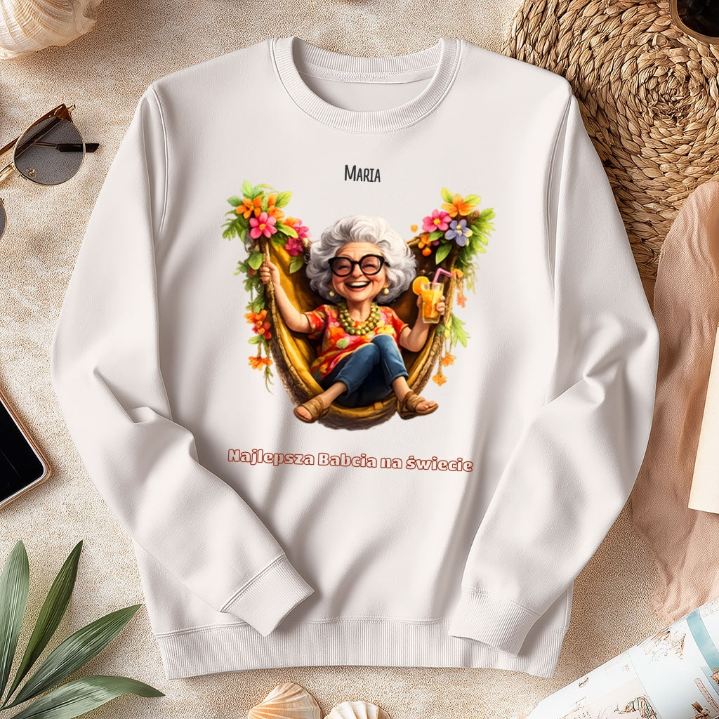 Personalizowana bluza Babcia z imieniem – Najlepsza Babcia na świecie - prezent rodzinny
