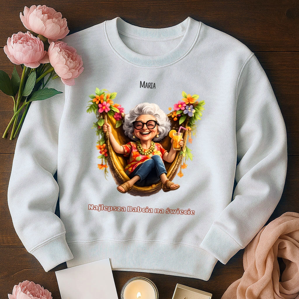 Personalizowana bluza Babcia z imieniem – Najlepsza Babcia na świecie - prezent rodzinny