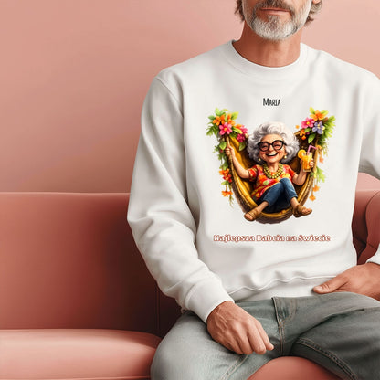 Personalizowana bluza Babcia z imieniem – Najlepsza Babcia na świecie - prezent rodzinny