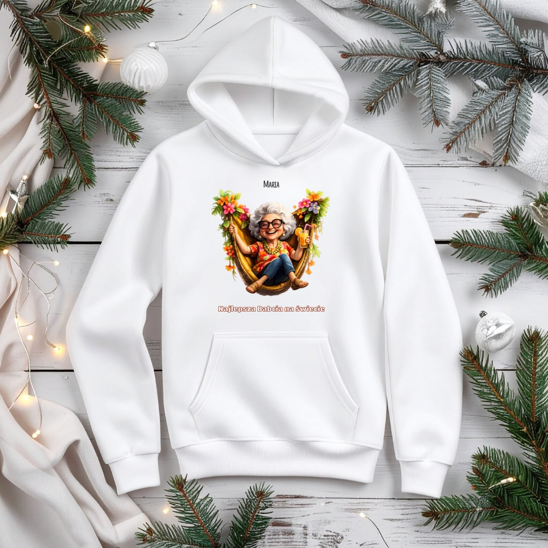 Personalizowana bluza Babcia z imieniem – Najlepsza Babcia na świecie - prezent rodzinny