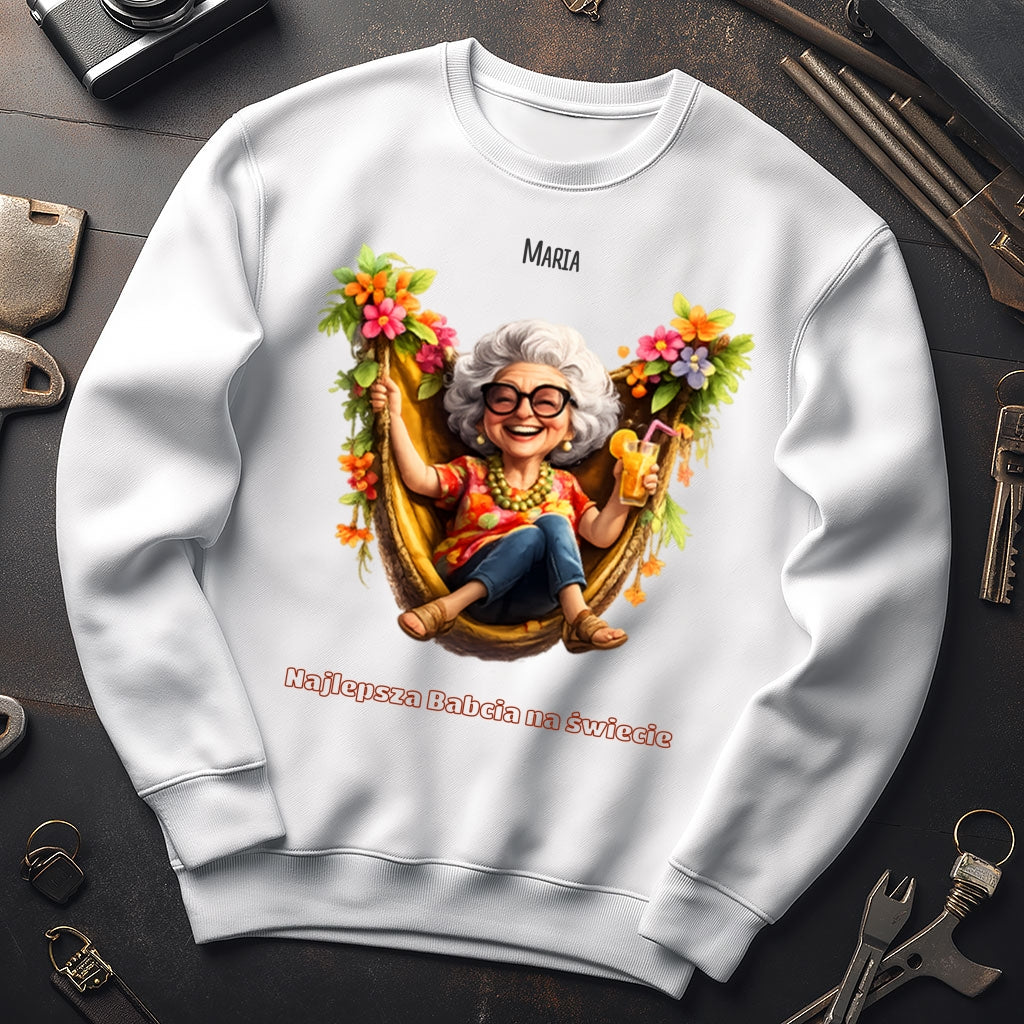 Personalizowana bluza Babcia z imieniem – Najlepsza Babcia na świecie - prezent rodzinny