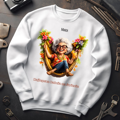 Personalizowana bluza Babcia z imieniem – Najlepsza Babcia na świecie - prezent rodzinny
