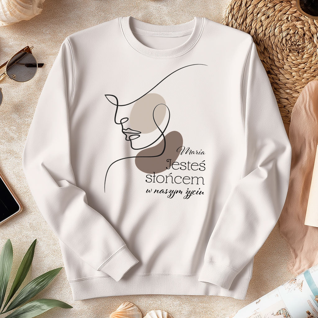Koszulka dla mamy „Mama widzi sercem, kocha bez granic” – personalizowana koszulka damska – prezent na Dzień Matki