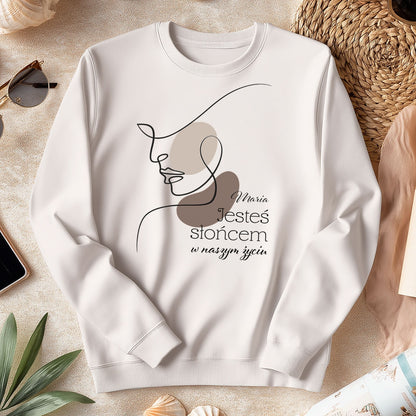 Koszulka dla mamy „Mama widzi sercem, kocha bez granic” – personalizowana koszulka damska – prezent na Dzień Matki