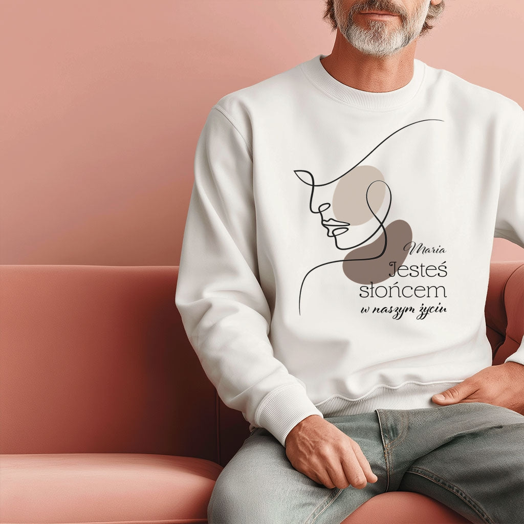 Koszulka dla mamy „Mama widzi sercem, kocha bez granic” – personalizowana koszulka damska – prezent na Dzień Matki