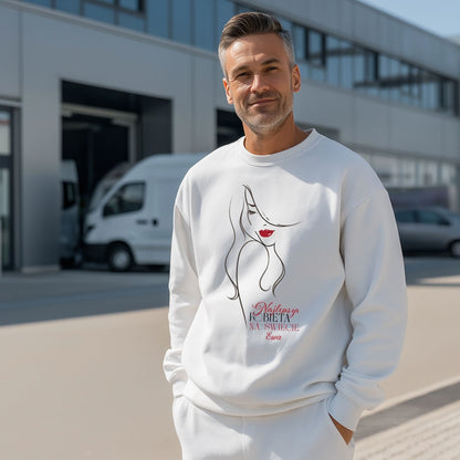 Personalizowana bluza „Najlepsza Kobieta na świecie” z imieniem – koszulka  dla niej – elegancki prezent dla kobiety