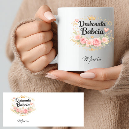 Doskonała Babcia - personalizowany prezent z imieniem, Idealny upominek na Dzień Babci