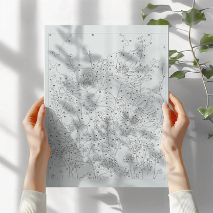 Obraz Po Numerach "Kolorowe Kwiaty" – Malowanie po Numerach, Zestaw Artystyczny dla Miłośników Natury