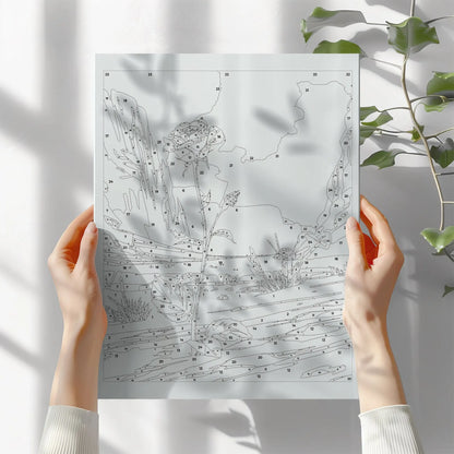 Obraz Po Numerach "Róża na Pustyni" – Malowanie po Numerach, Zestaw Artystyczny, Natura i Symbolika