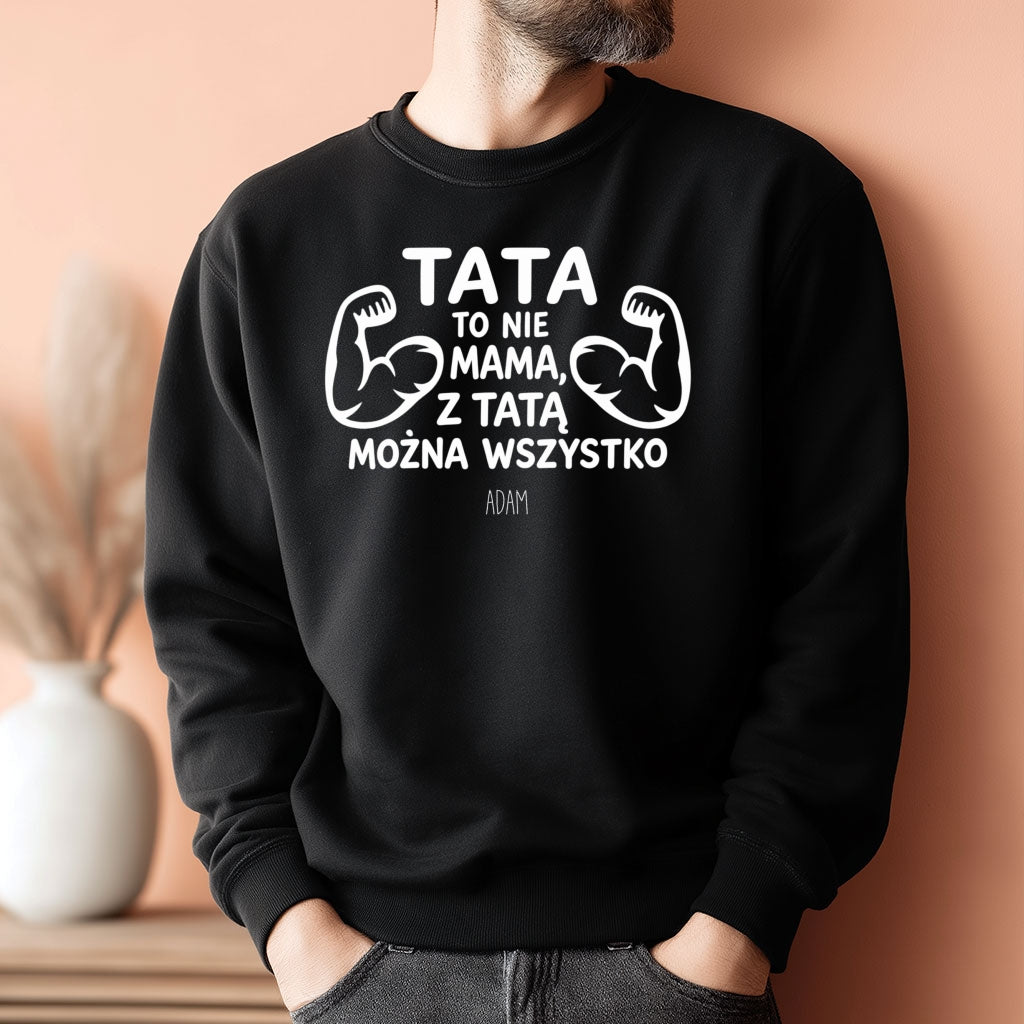 Koszulka dla taty z imieniem – prezent na Dzień Ojca, Tata to nie mama