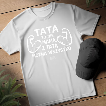 Koszulka dla taty z imieniem – prezent na Dzień Ojca, Tata to nie mama