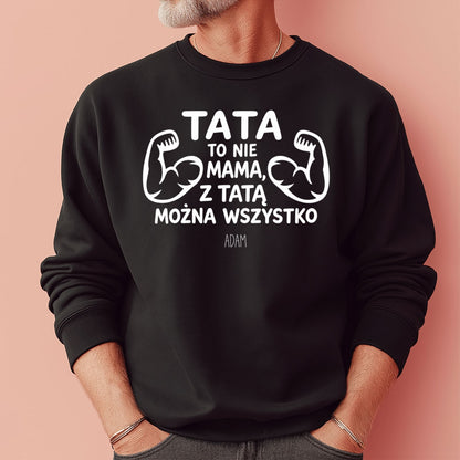 Koszulka dla taty z imieniem – prezent na Dzień Ojca, Tata to nie mama