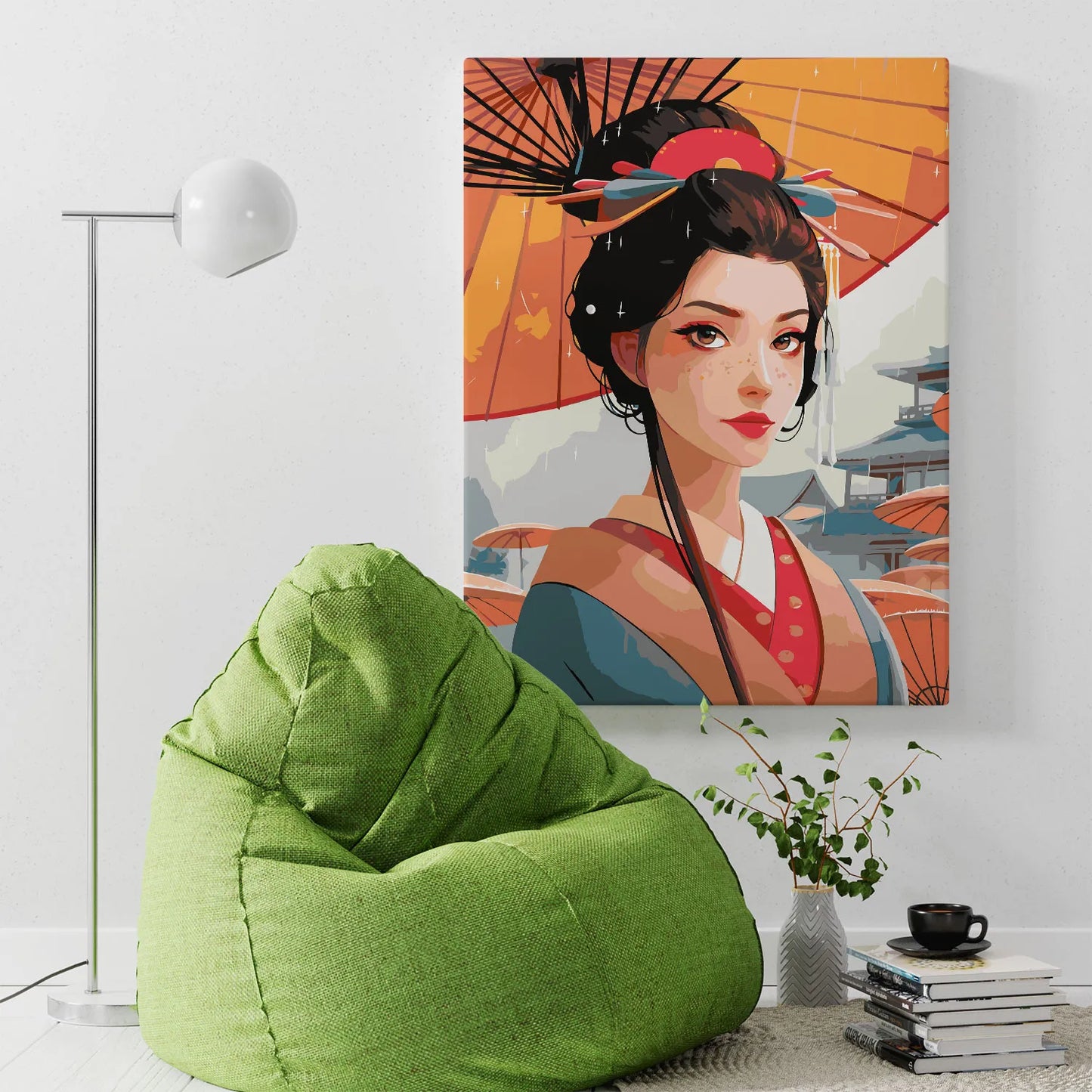 Obraz Po Numerach "Japońska Elegancja" – Malowanie po Numerach, Sztuka i Tradycja