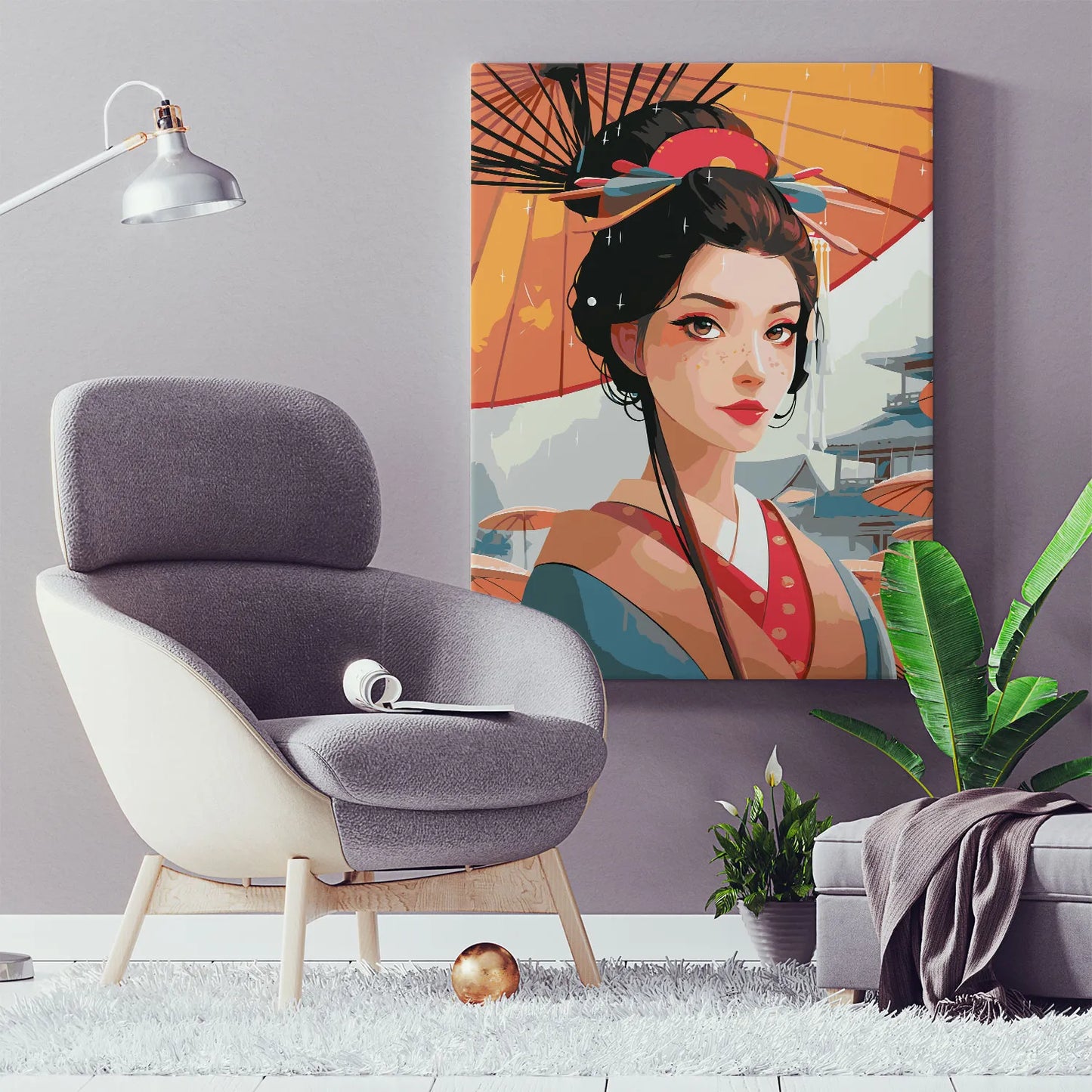 Obraz Po Numerach "Japońska Elegancja" – Malowanie po Numerach, Sztuka i Tradycja