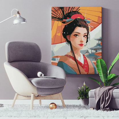 Obraz Po Numerach "Japońska Elegancja" – Malowanie po Numerach, Sztuka i Tradycja