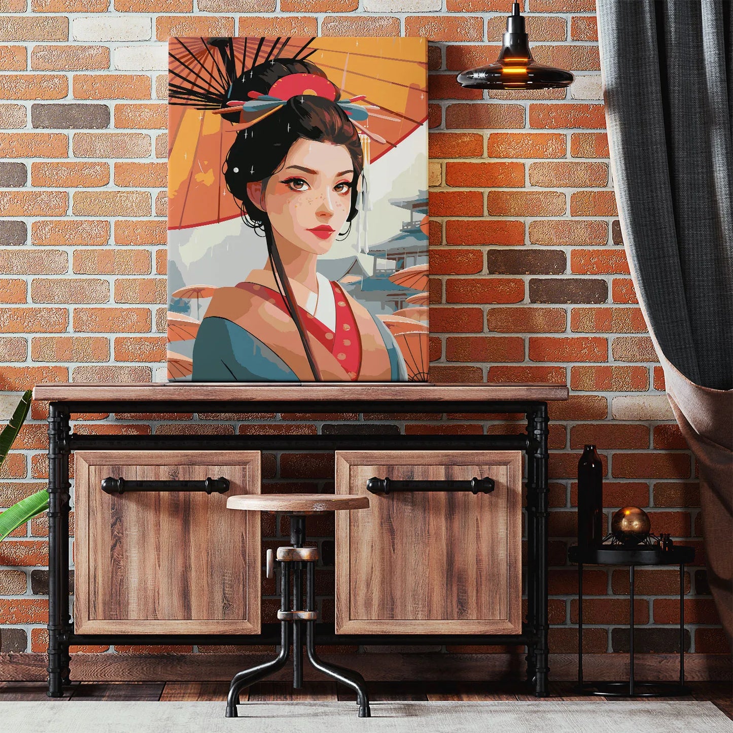 Obraz Po Numerach "Japońska Elegancja" – Malowanie po Numerach, Sztuka i Tradycja