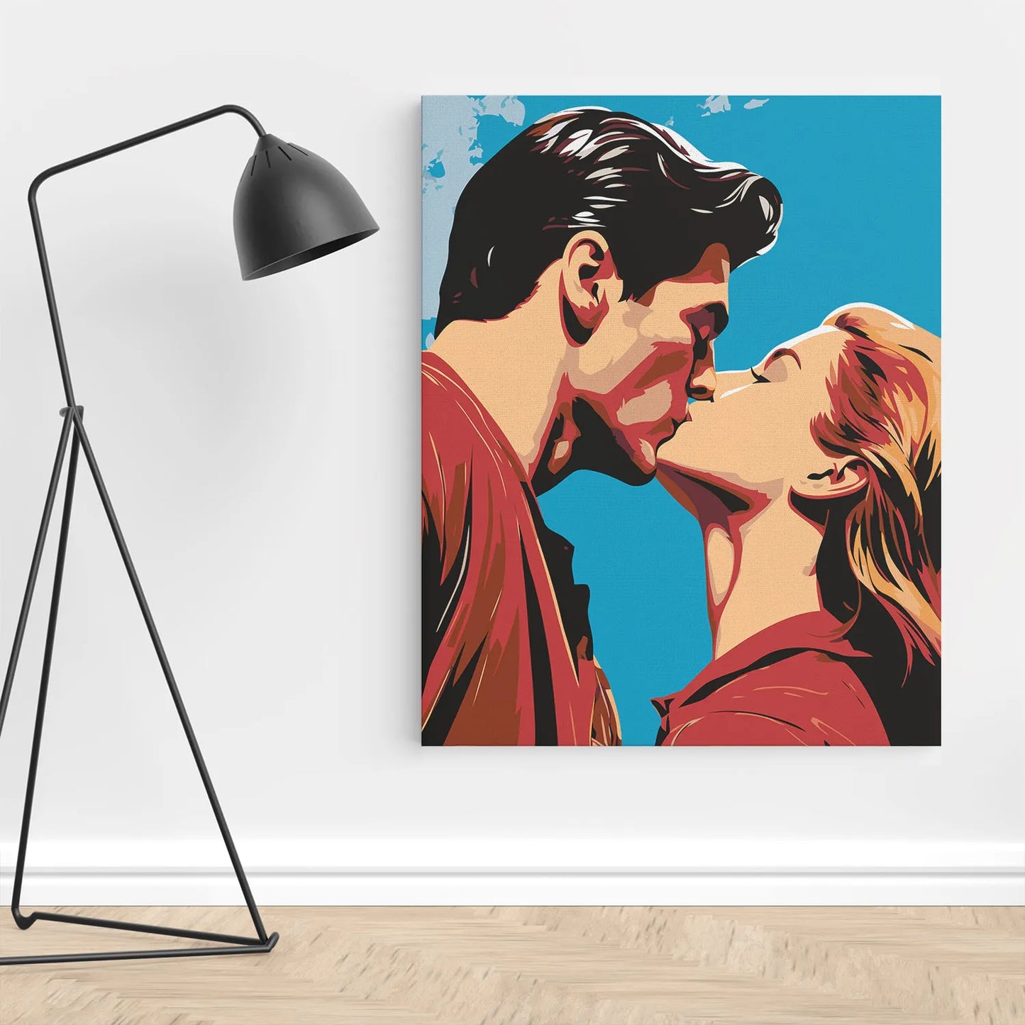 Obraz Po Numerach "Romantyczny Pocałunek" – Malowanie po Numerach, Miłość i Sztuka