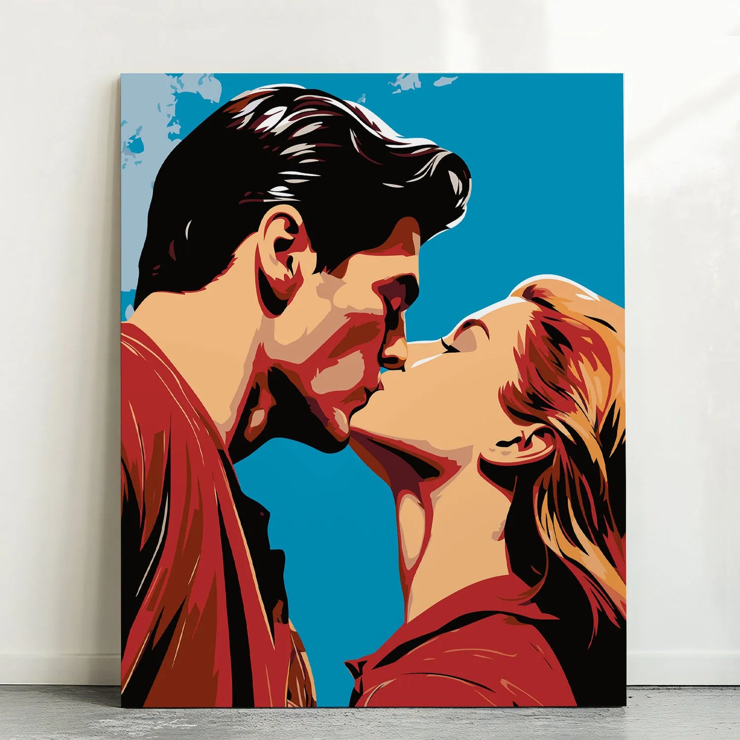 Obraz Po Numerach "Romantyczny Pocałunek" – Malowanie po Numerach, Miłość i Sztuka