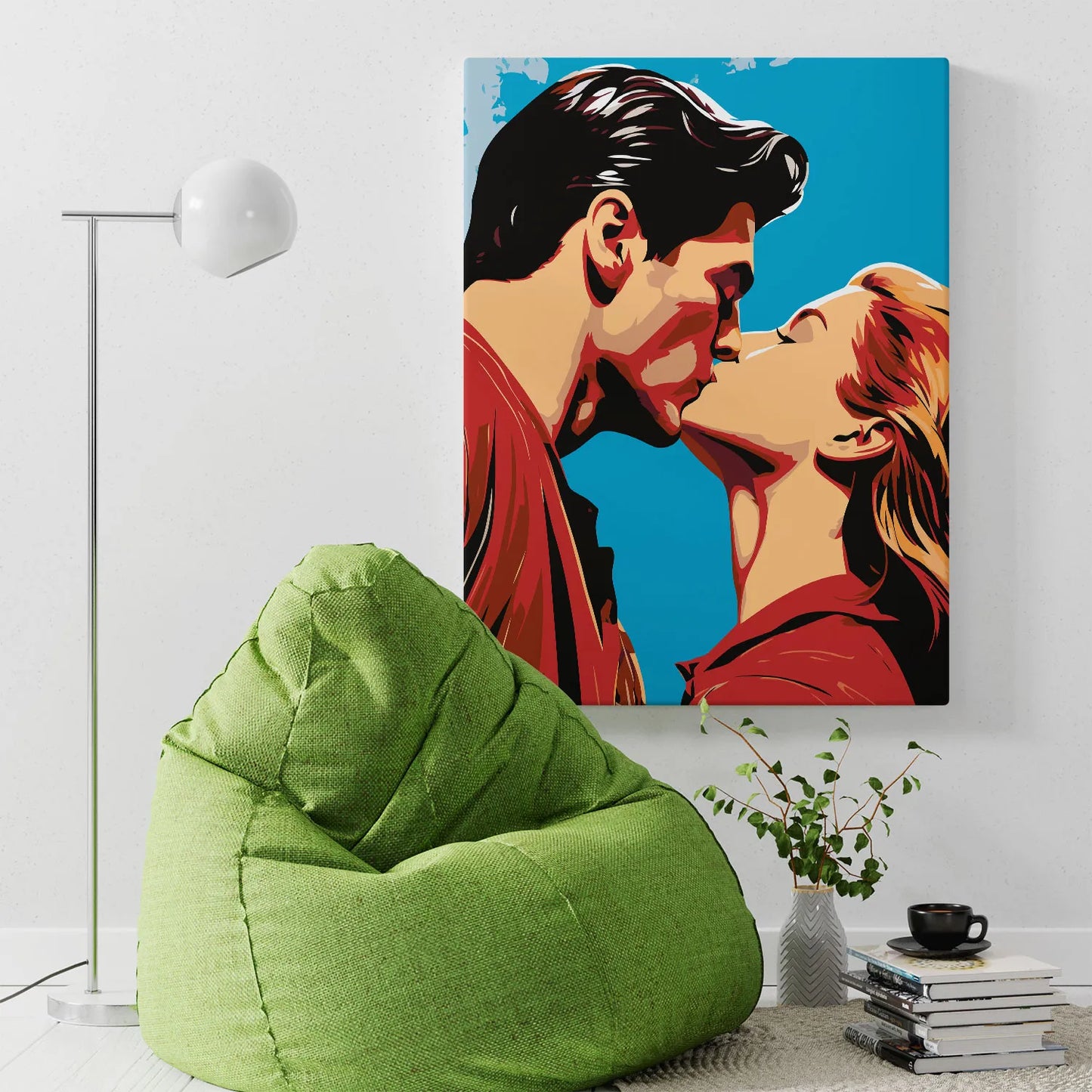 Obraz Po Numerach "Romantyczny Pocałunek" – Malowanie po Numerach, Miłość i Sztuka