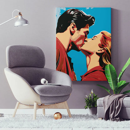 Obraz Po Numerach "Romantyczny Pocałunek" – Malowanie po Numerach, Miłość i Sztuka