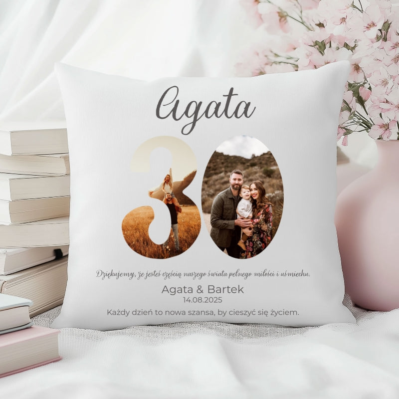 Poszewka personalizowana – Prezent na 30 Rocznicę Ślubu