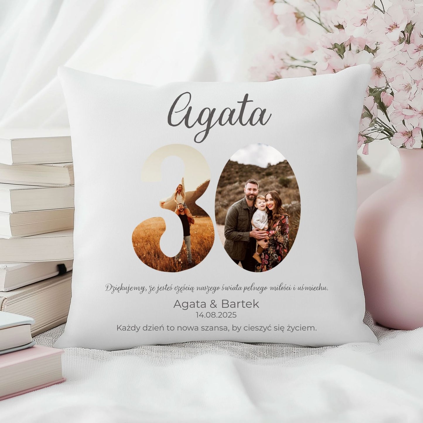 Poszewka personalizowana – Prezent na 30 Rocznicę Ślubu